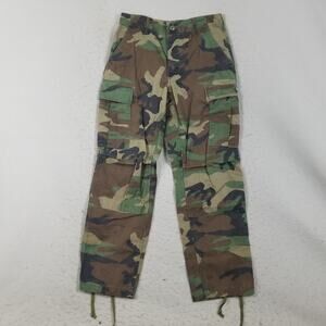 Camouflage Cargo Pants Mens Small Short 29x29 Army Woodland BDU Military